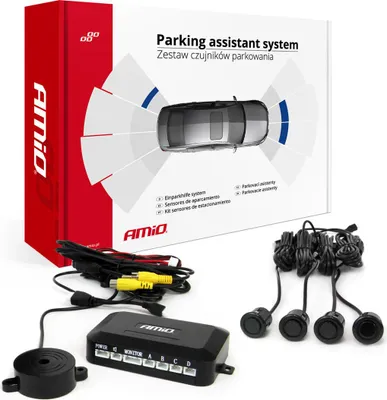 Image de Kit capteur de stationnement avec connexion caméra et affichage LCD Or 18mm AMIO-02992
