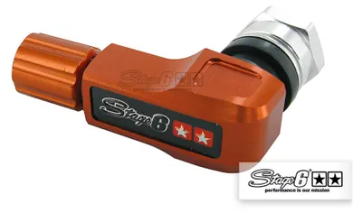 Productafbeelding van Stage6 Orange CNC ventielkap, 90 graden