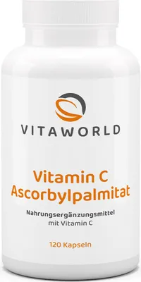 Produktbild von Vitaworld Vitamin C Ascorbylpalmitat | 120 Kapseln | magenschonend | vegan