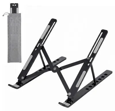 Immagine prodotto di Supporto per laptop da scrivania - Rialzo portatile per computer con 6 angoli regolabili