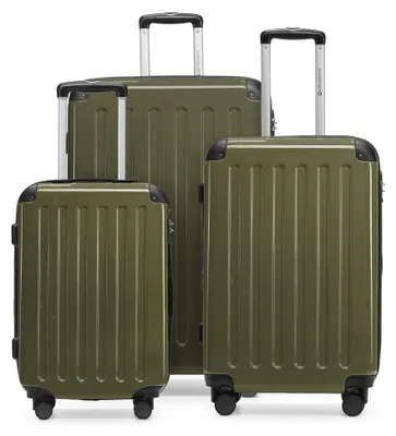 Produktbild von HAUPTSTADTKOFFER - Alex - Koffer-Set 3-teilig, Rollkoffer Trolleys 4 Rollen mit Erweiterung, Handgepäck und Check-In Gepäck für jede Reiseart, TSA,Avocado