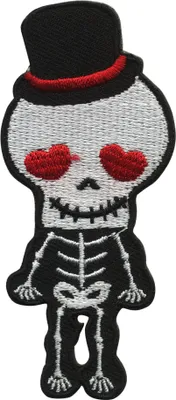 Produktbild von Aufnäher - Skelett mit Zylinder - Patch