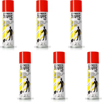 Produktbild von Traffic Paint® Bodenmarkierungsfarbe Spraydosen für Markierwagen(rot,6)