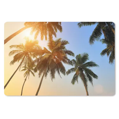 Produktbild von MuchoWow® Schreibtischunterlage Palme - Sonne - Sommer - Tropisch 60x40 cm - XXL Mauspad - Großes Mauspad