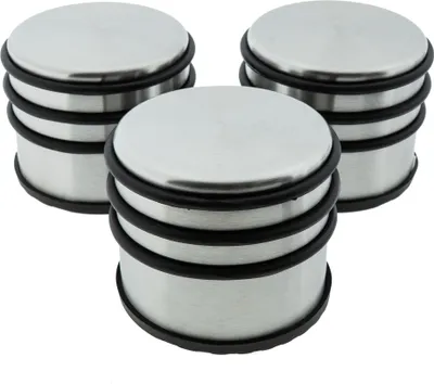 Produktbild von 3 x Türstopper gummiert Ø 94 x 80 mm hoch silber