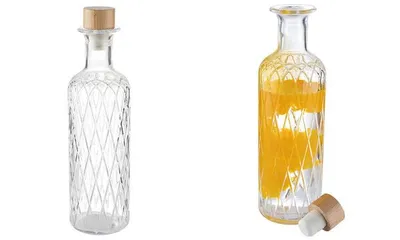 Produktbild von APS-Germany Diamond, Karaffe, 0,8 l, Transparent, Glas, Silikon, Holz, Holz, 8 cm