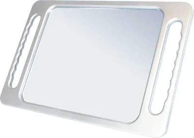 Produktbild von Kab.-spiegel silber mit 2 Griffmulden 40x26 cm