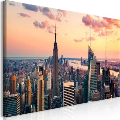Produktbild von Wandbild Mega XXXL New York 250x125 cm Einteiliger XXL-Format Kunstdruck zur Selbstmontage Leinwandbilder moderne Bilder DIY Wanddekoration Wohnung Deko NY City Stad d-B-0235-ak-e
