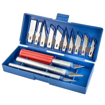 Image de EUROTOOLS 16 pcs. jeu de couteaux de précision scalpel set pour modélisme atelier bricolage
