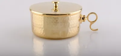 Produktbild von Ciborium gehämmerte Struktur vergoldet Ø 13 cm