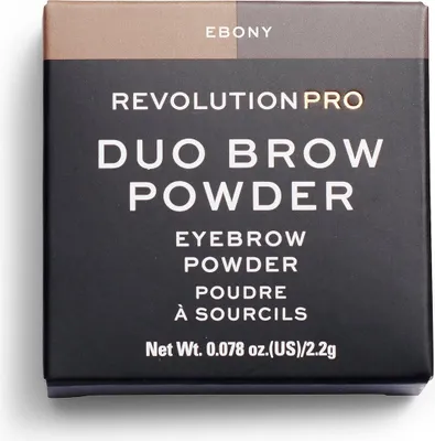 Zdjęcie produktu dla Makeup Revolution, REVOLUTION PRO, Vegan, Eyebrow Powder, Ebony, 2.2 g