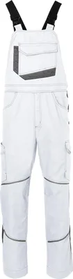 Produktbild von Kübler Iconiq Baumwolle Latzhose weiß/anthrazit Gr. 52