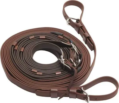 Produktbild von Zilco Z-Grip Fahrleine Einspänner Braun mit Stops Full
