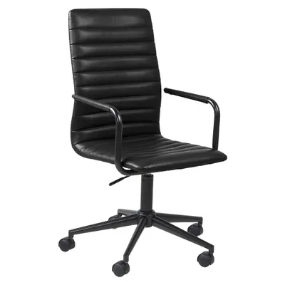 Immagine prodotto di Sedia da ufficio Winslow in Pelle fintaPoliuretanonera.