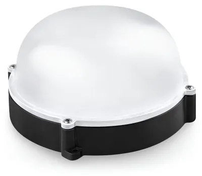 Runde LED-Wandleuchte IP65 12 W schwarz für Außenbereiche