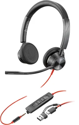 Immagine prodotto di Poly Blackwire 3325 Stereo USB-C + 3.5mm + USB C/A-Adapter