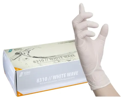 Obrázek produktu pro NITRAS® 8310 NITRAS® unisex Einmalhandschuhe WHITE WAVE weiß Größe M 100 St.