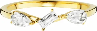 Produktbild von cai Ring 925 Sterling Silber vergoldet mit Weißtopas