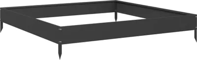 Zdjęcie produktu dla vidaXL Podwyższone łóżko czarne 100x100x18,5 cm stalowe