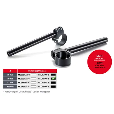 Image de Guidon sport custom, noir
