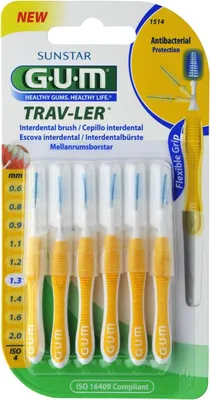 Produktbild von 3x Gum Trav-ler 1,3mm gelb - 3x 6 Stück im Blister