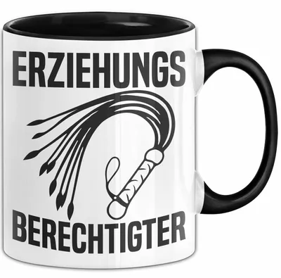 Produktbild von Erziehungsberechtigter Tasse Geschenk Sadomaso 18+ Geschenkidee (Schwarz)