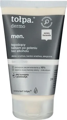 Obrázok produktu pre TOŁPA Dermo Men Upokojujúci balzam po holení bez alkoholu, pre citlivú pokožku, 100 ml