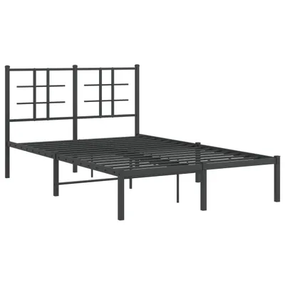 Obrázok produktu pre Kovový rám postele s čelom čierny 120x200 cm