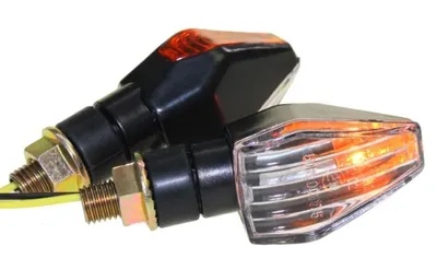 Produktbild von Motorrad Mini Blinker Fox schwarz klar E-