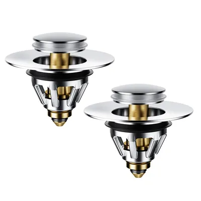 Produktbild von Pop-up Ablaufstopfen 27–40 mm mit Edelstahl-Filter – 3-in-1 Spülbeckenstöpsel gegen Verstopfung(2pcs)