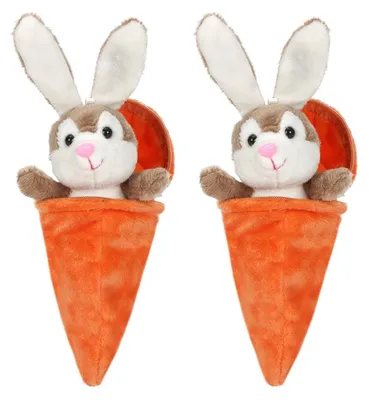 Image de Peluche lapin en forme de carotte, jouet doux pour enfants