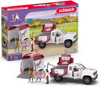 Produktbild von Schleich Horse Club Mobile Tierärztin mit Anhänger 42704