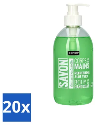Produktbild von 20 x Sence Handseife Refreshing Aloe Vera - 500 ml - Vorteilspackung - 20 Stücke