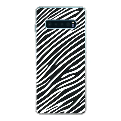 Produktbild von MuchoWow® Handyhülle Schutzhülle Hülle für Samsung Galaxy S10 Lite Tiermuster - Zebra - Schwarz Silikon Softcase Handy Hülle - Schutz
