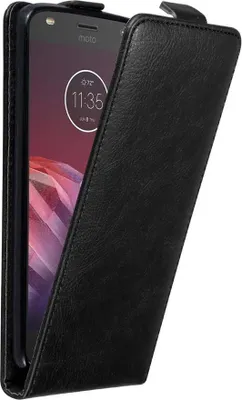 Produktbild von Cadorabo Hülle für Motorola MOTO Z2 Schutz Hülle in Schwarz Flip Etui Handyhülle Case Cover