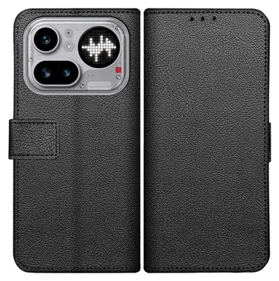 Image de Cazy Coque compatible avec Nothing Phone (4a) Pro Coque avec Porte-cartes – Bookcase Classic – Noir