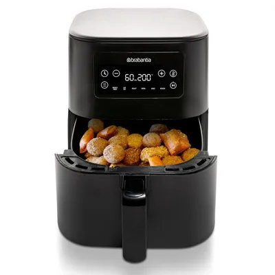 Immagine prodotto di Brabantia Airfryer 5,7 litri - 1700 watt - touch screen - rivestimento antiaderente senza PFAS - 6 programmi automatici - Friggitrice ad aria calda BBEK1137