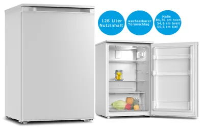 Produktbild von PKM KS128EW, 128 l, N-ST, 39 dB, E, Weiß
