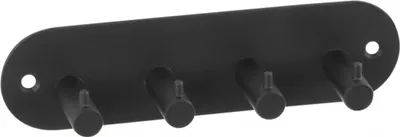 Produktbild von Siro Kleiderstander - 4 Aufhangehaken - Metall - mattschwarz - 11 x 21 cm