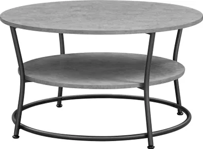 Produktbild von VASAGLE Couchtisch, Wohnzimmertisch, 80 x 46,5cm, Industrie-Design, betongrau