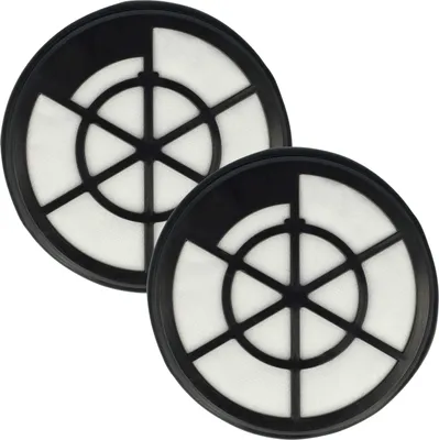 Produktbild von vhbw 2x Staubsaugerfilter kompatibel mit AmazonBasics VCS35B15KC-70, BO71VNCN2F, B071VNCNLF Staubsauger - Abluftfilter Schwarz Weiß