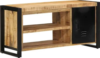 Image de Banc à chaussures Marron Bois de manguier massif