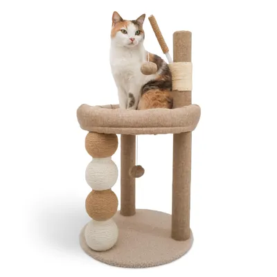 Produktbild von Kratzbaum Beige Katze Katzenbaum Katzenturm Aktivitätskratzbäume Katzenmöbel Katzen