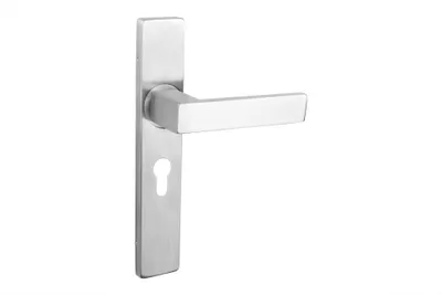Immagine prodotto di Maniglia per porta Lavuzo Imperio in acciaio inox con piastra rettangolare PC55 - Per set