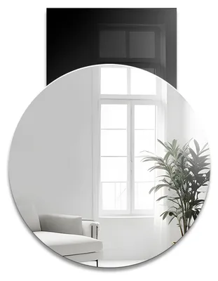 Image de Alfaram Miroir mural rond décoratif  DENAR Fi 60 , pour la salle de bains ou le salon