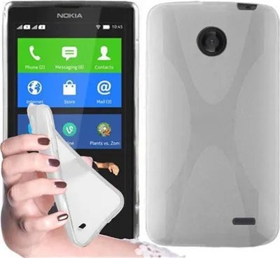 Produktbild von Cadorabo Handyhülle für Nokia X in Transparent Hülle Schutzhülle TPU Silikon Backcover Case