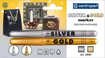 Produktbild von Centropen Marker 2690 gold und silber 2St. - 1 Packung