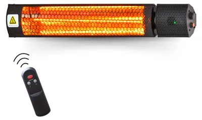 Produktbild von Strahlerheizung - 2000 W - Halogen-Infrarot - Schwarz - Wandmontage - Für den Innenbereich