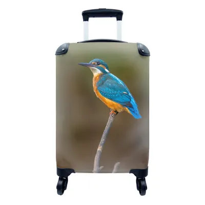 Produktbild von MuchoWow® Koffer Handgepäck Trolley Rollkoffer Kleine Reisekoffer mit 4 Rollen - Eisvogel - Tiere - Nahaufnahme - Cabin Size < 55x40x23 cm & 55x40x20 cm - Fotokoffer - Kabinenkoffer - Boardgepäck - Reise-Box - Reisekoffer - Reisegepäck - Koffer mit Bild - Trolley für Kinder