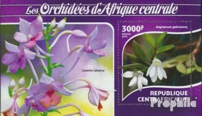 Produktbild von Briefmarken Zentralafrikanische Republik 2015 Mi Block 1297 (kompl. Ausgabe) postfrisch Orchideen